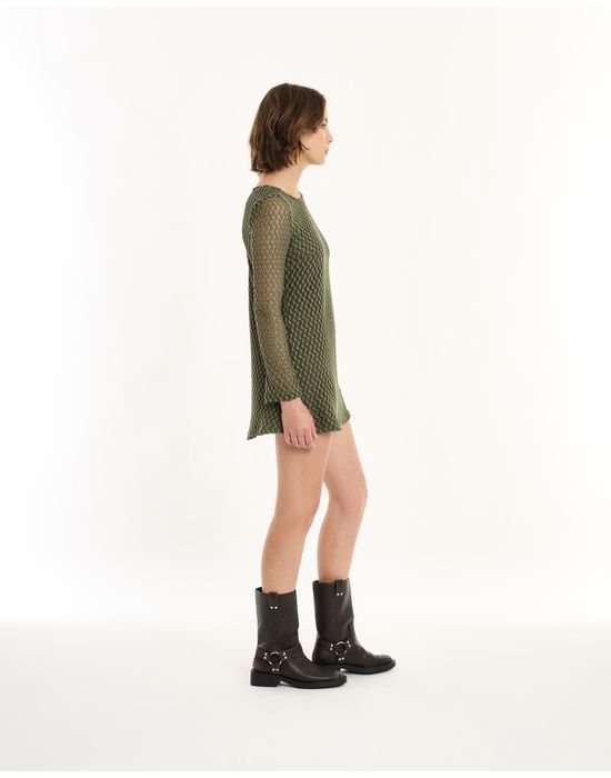 Vestido renda in verde
