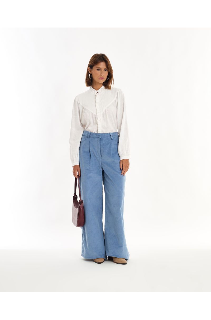 Calça veludo boo azul