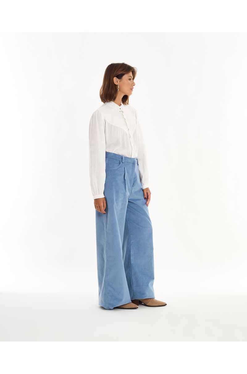 Calça veludo boo azul