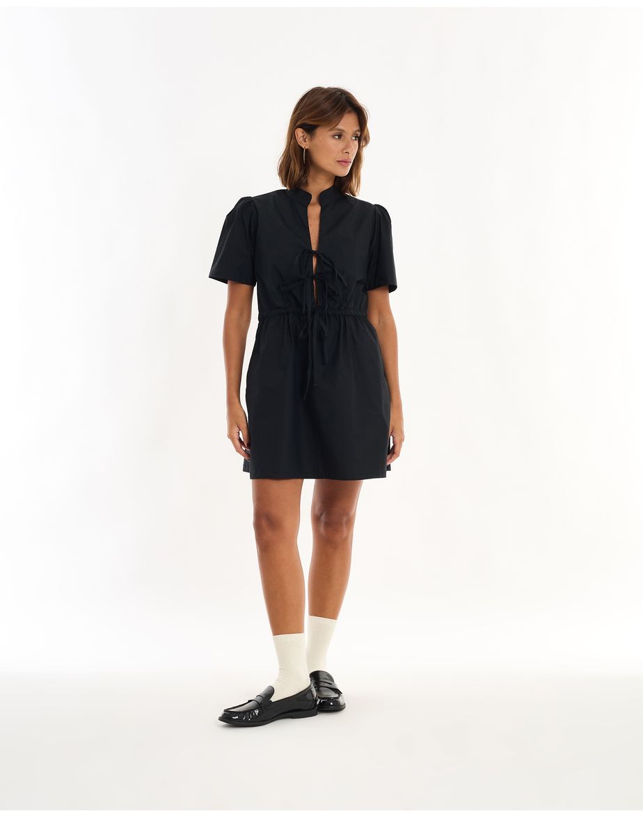 Vestido laços boo preto