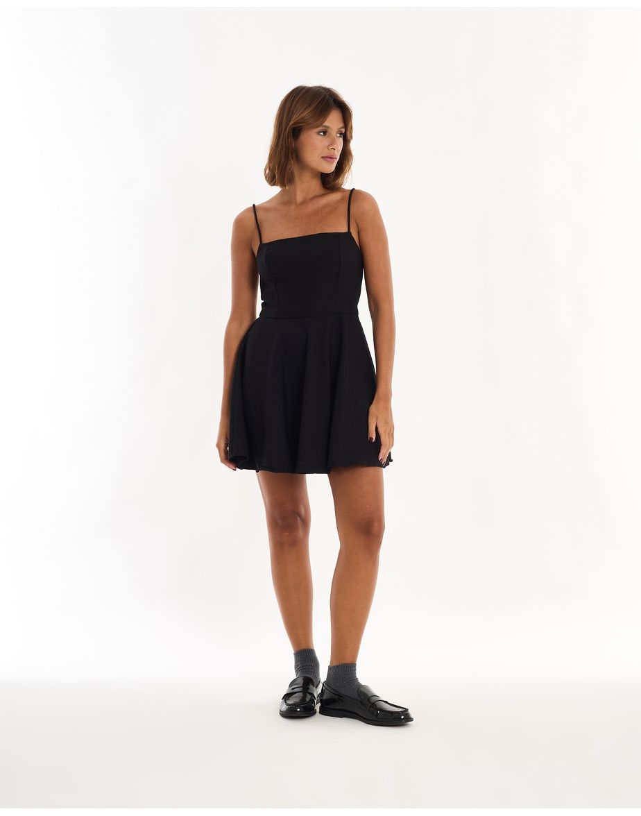 Vestido mini boo preto
