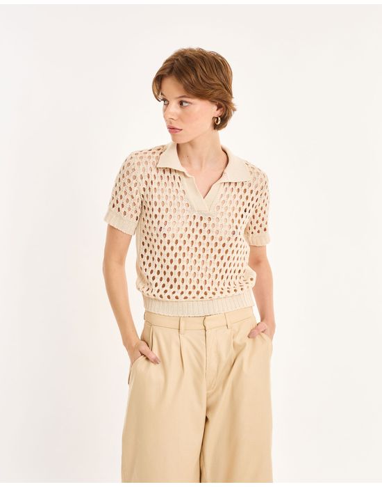 Blusa tricot nos off-white