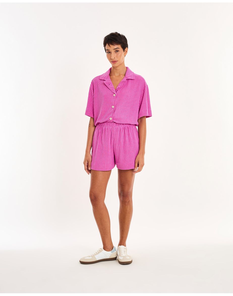 Camisa sport nos rosa