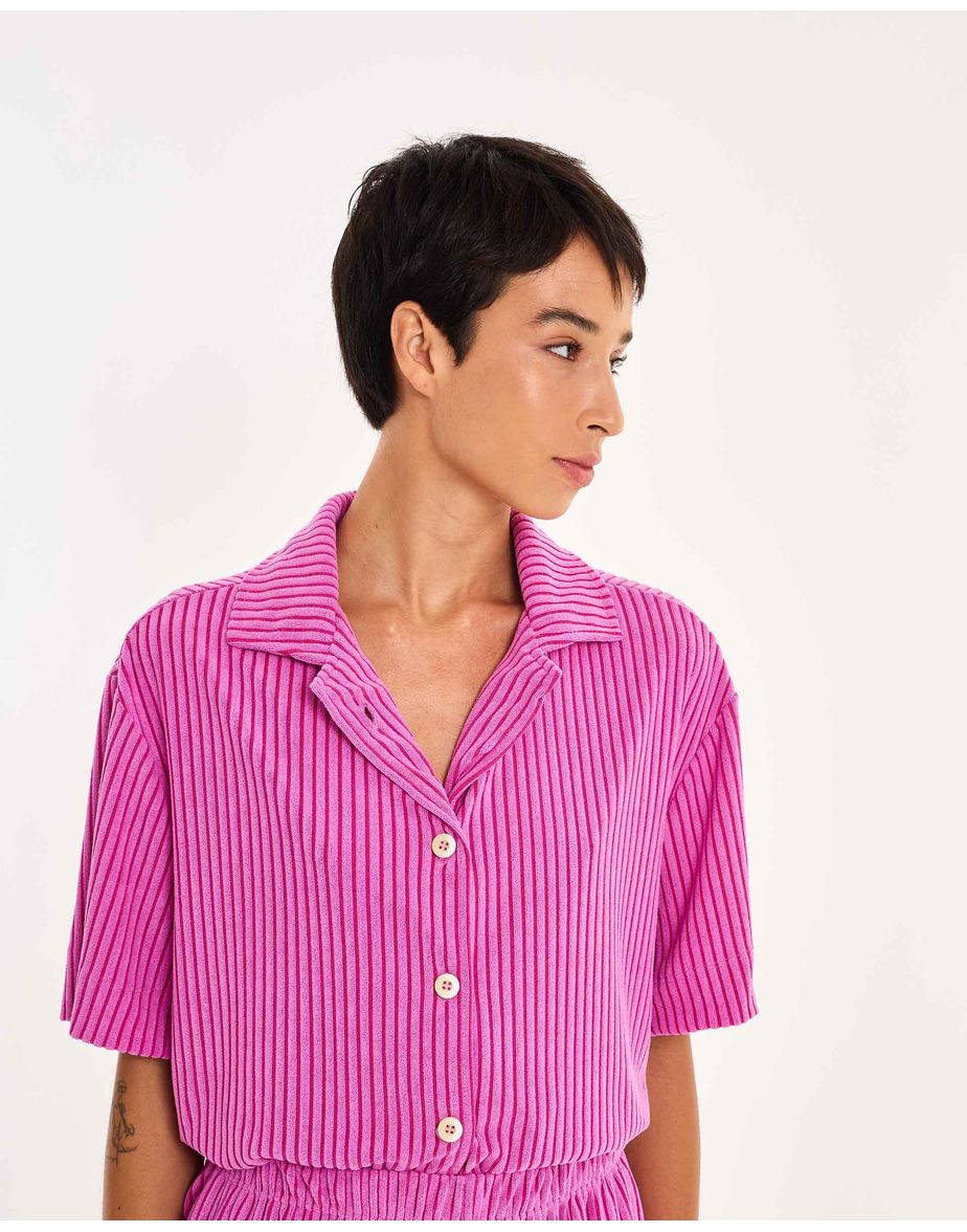 Camisa sport nos rosa
