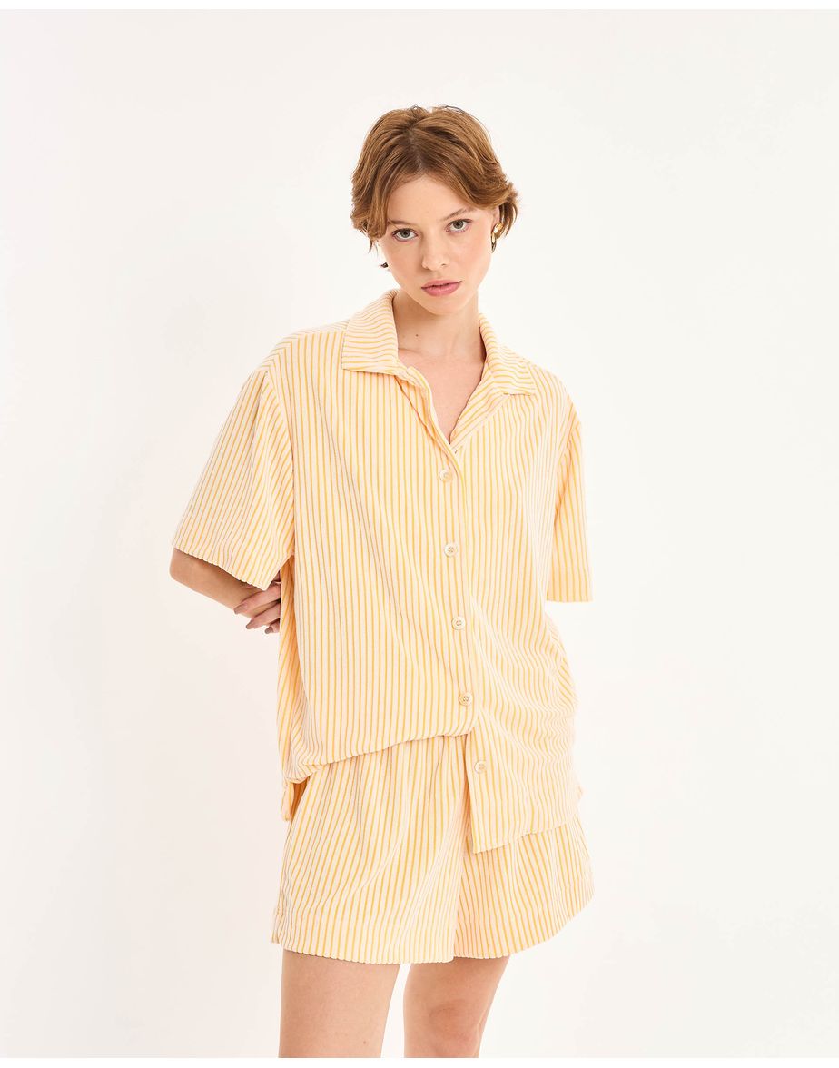 Camisa sport nos amarelo