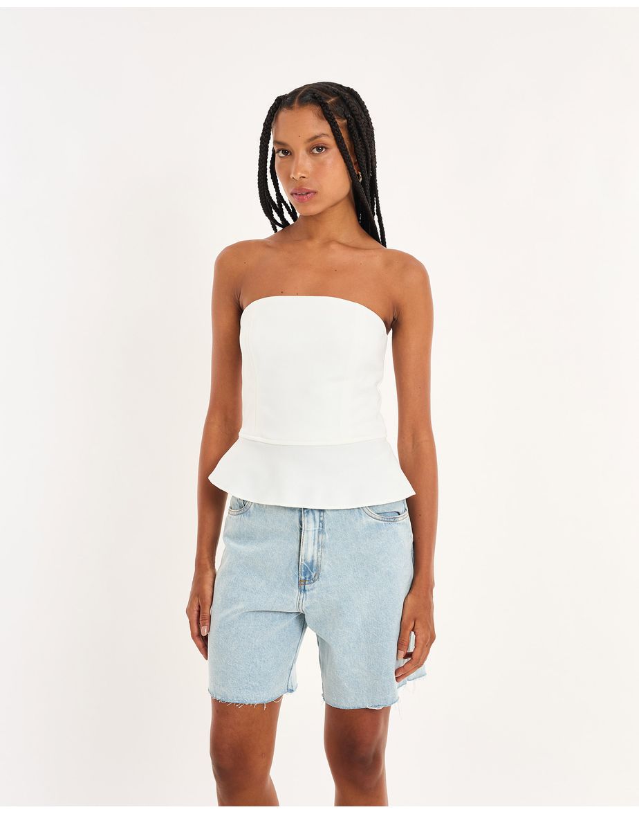 Blusa crepe nos off-white