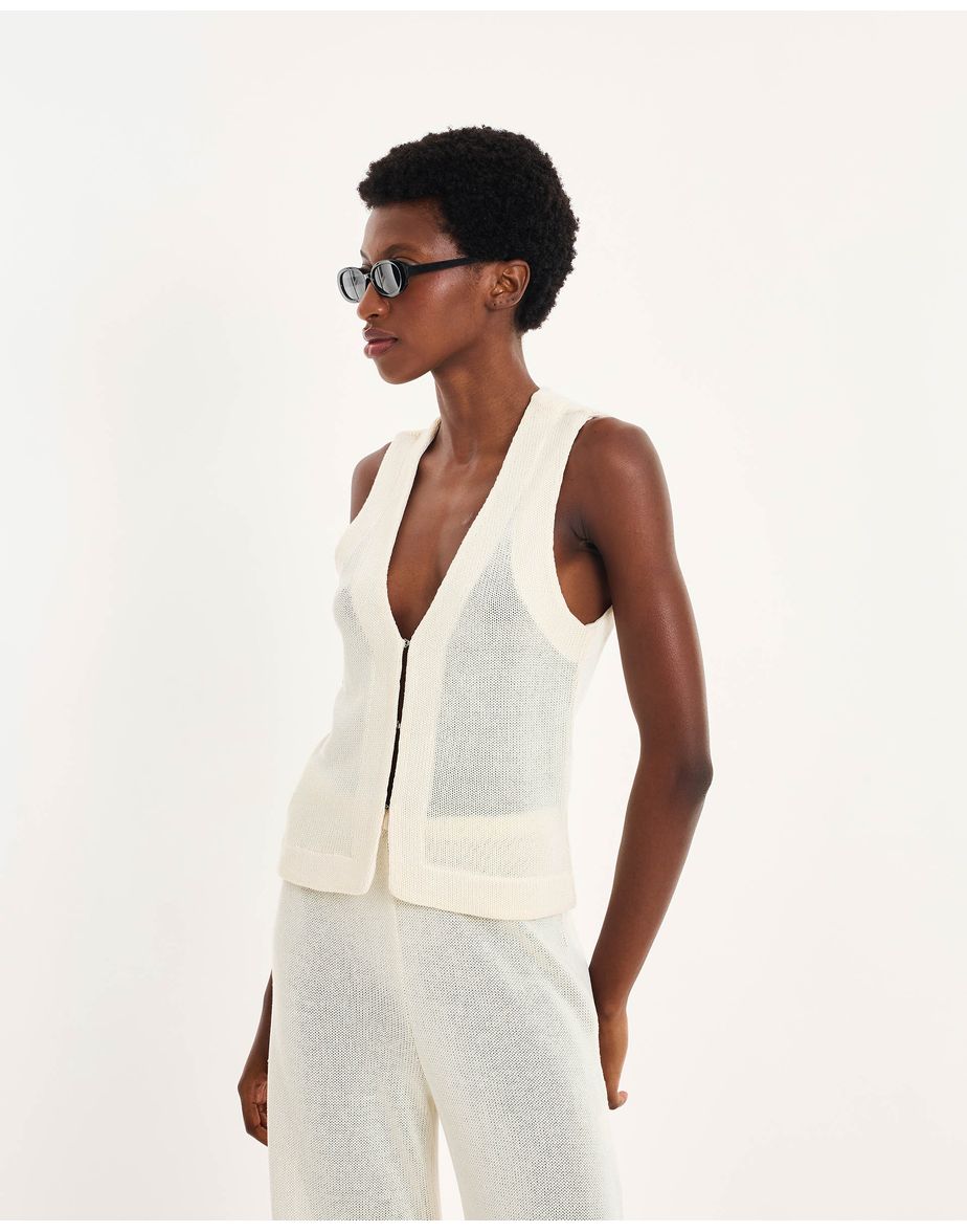Colete malha nos off-white