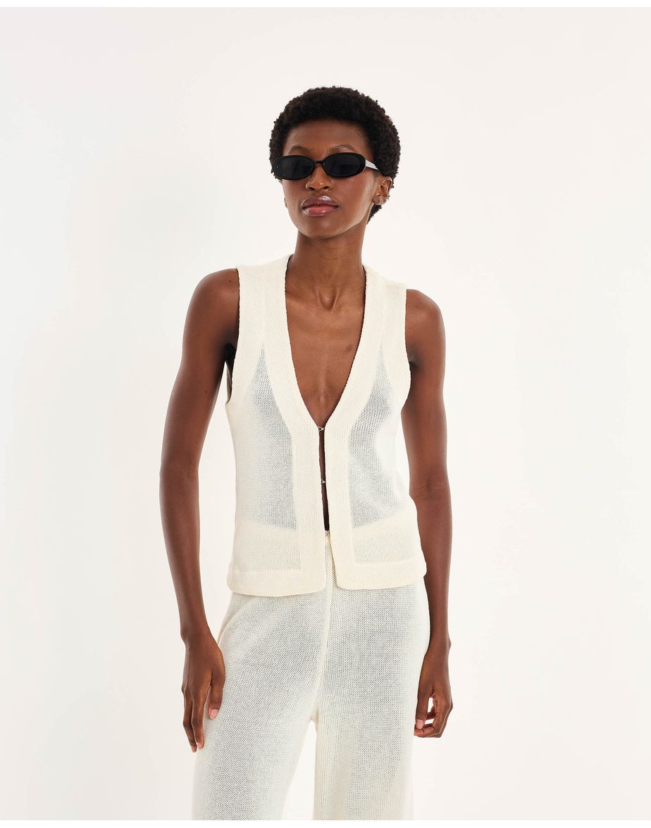 Colete malha nos off-white
