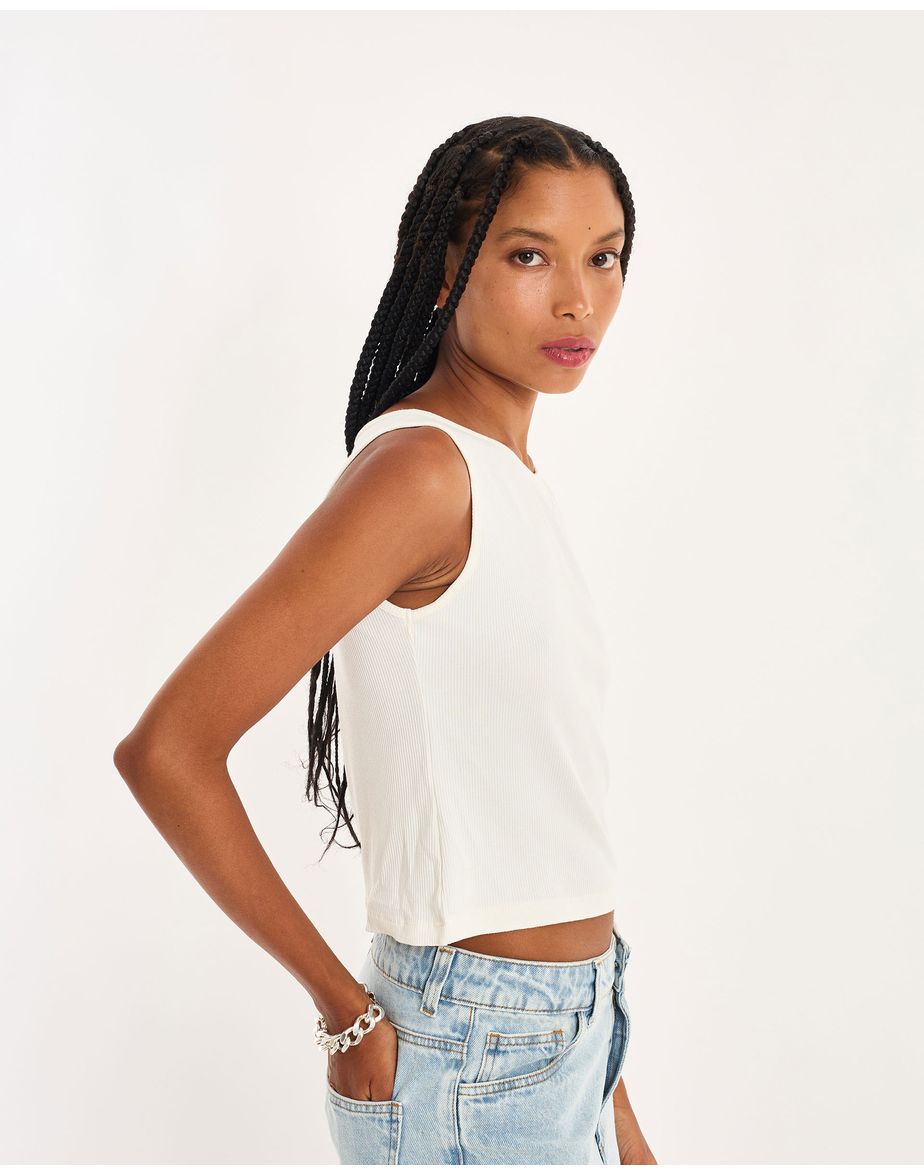 Regata decote nos off-white