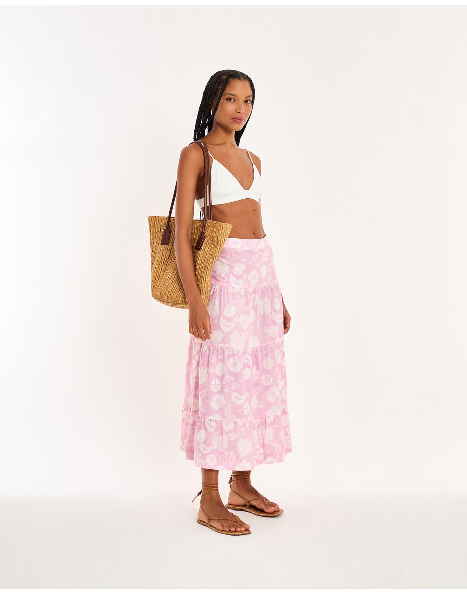 Saia estampada nos estampado