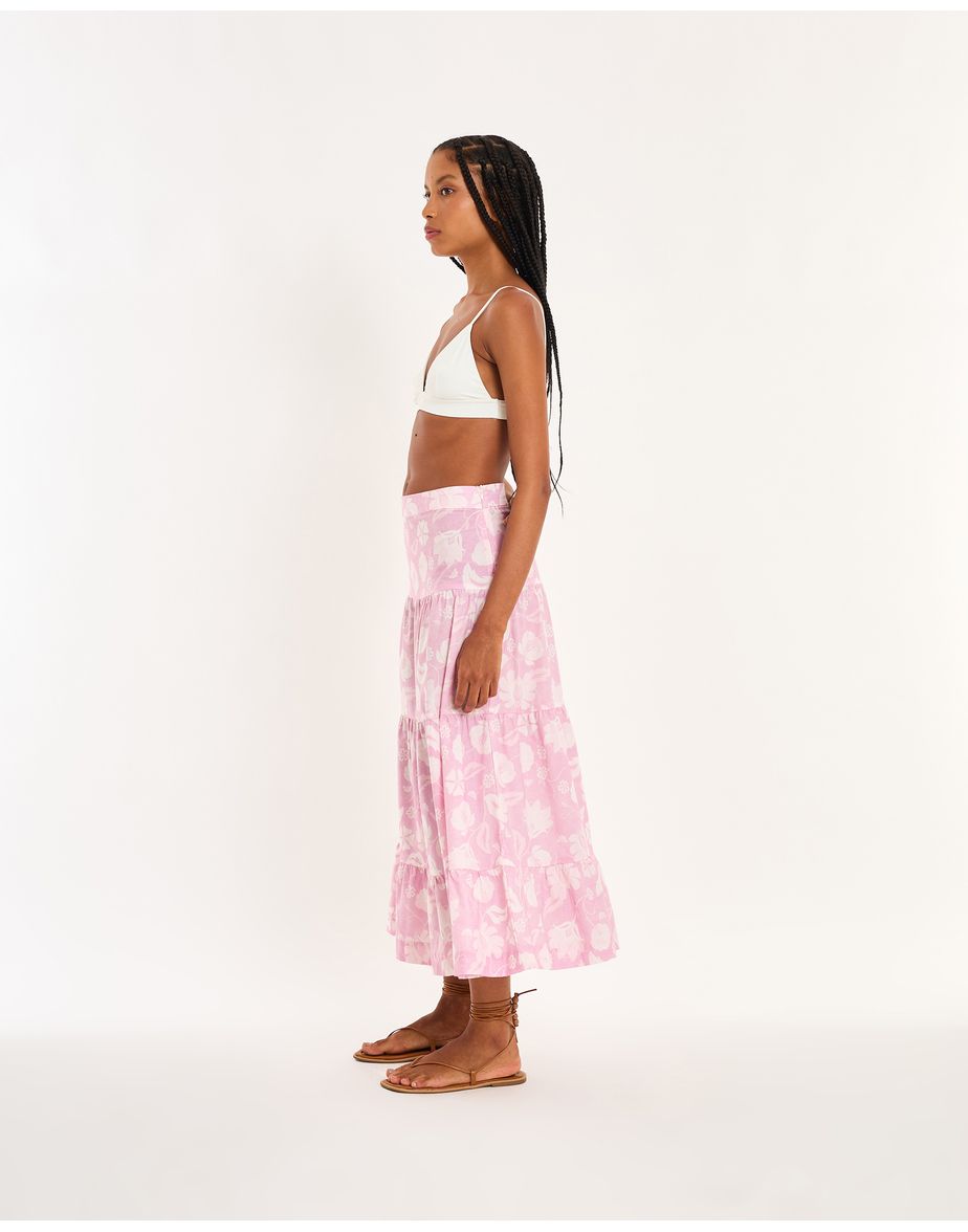 Saia estampada nos estampado
