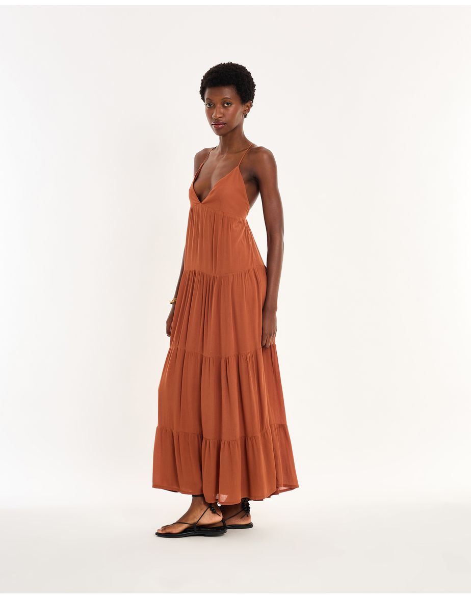 Vestido 3marias nos marrom
