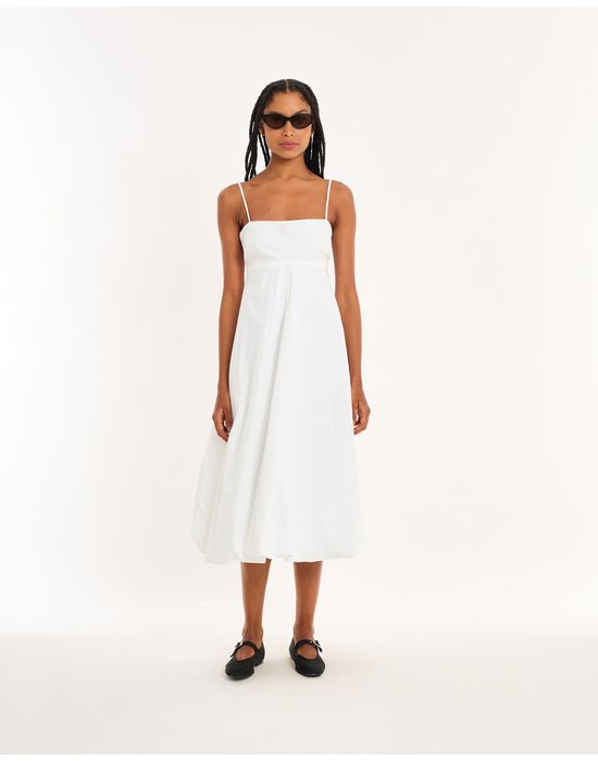 Vestido balone nos branco