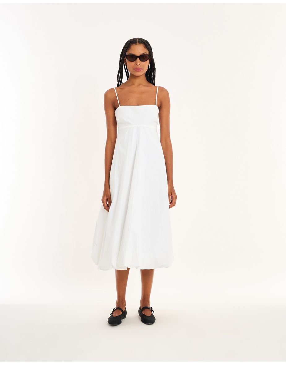 Vestido balone nos branco