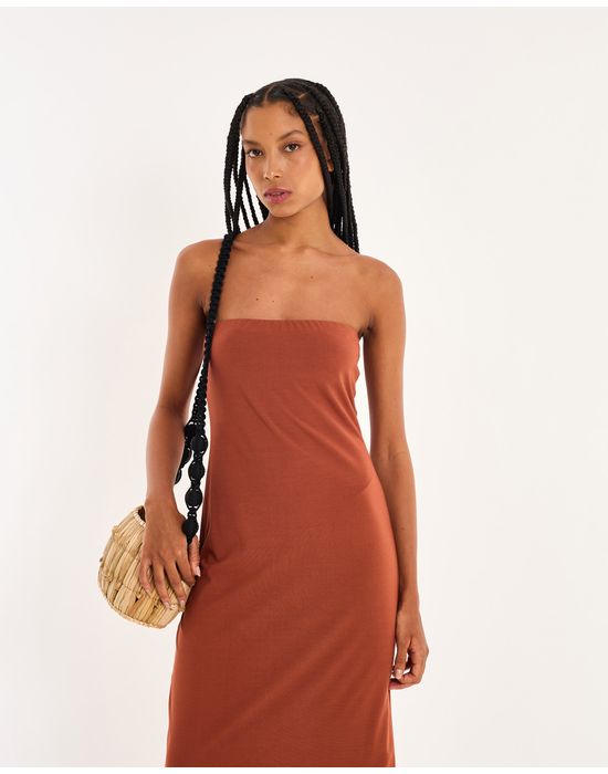 Vestido tqc nos marrom