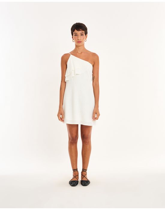 Vestido origami nos off-white