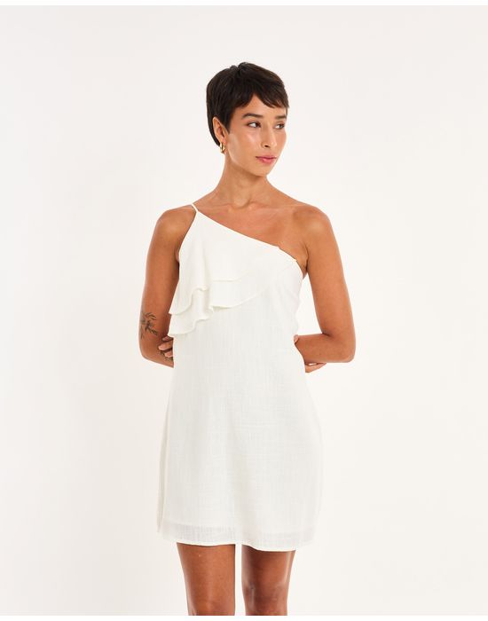 Vestido origami nos off-white