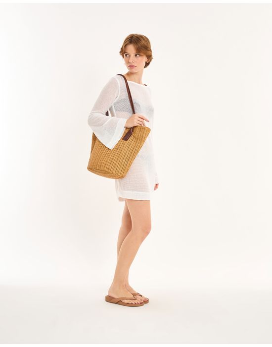 Vestido tela nos branco