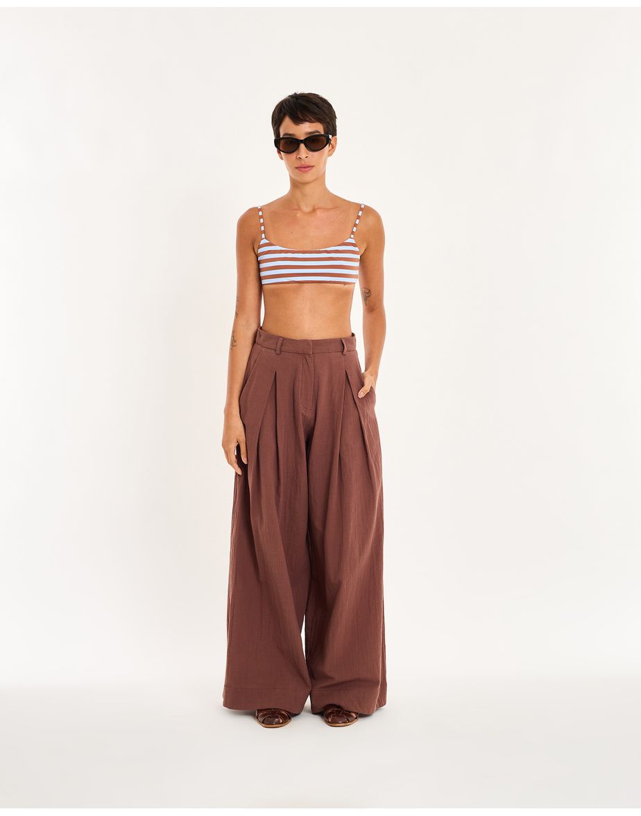 Calça cotton nos marrom
