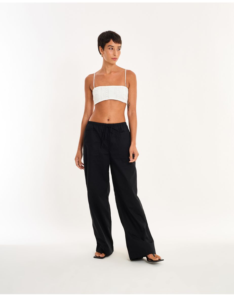 Calça tricoline nos preto