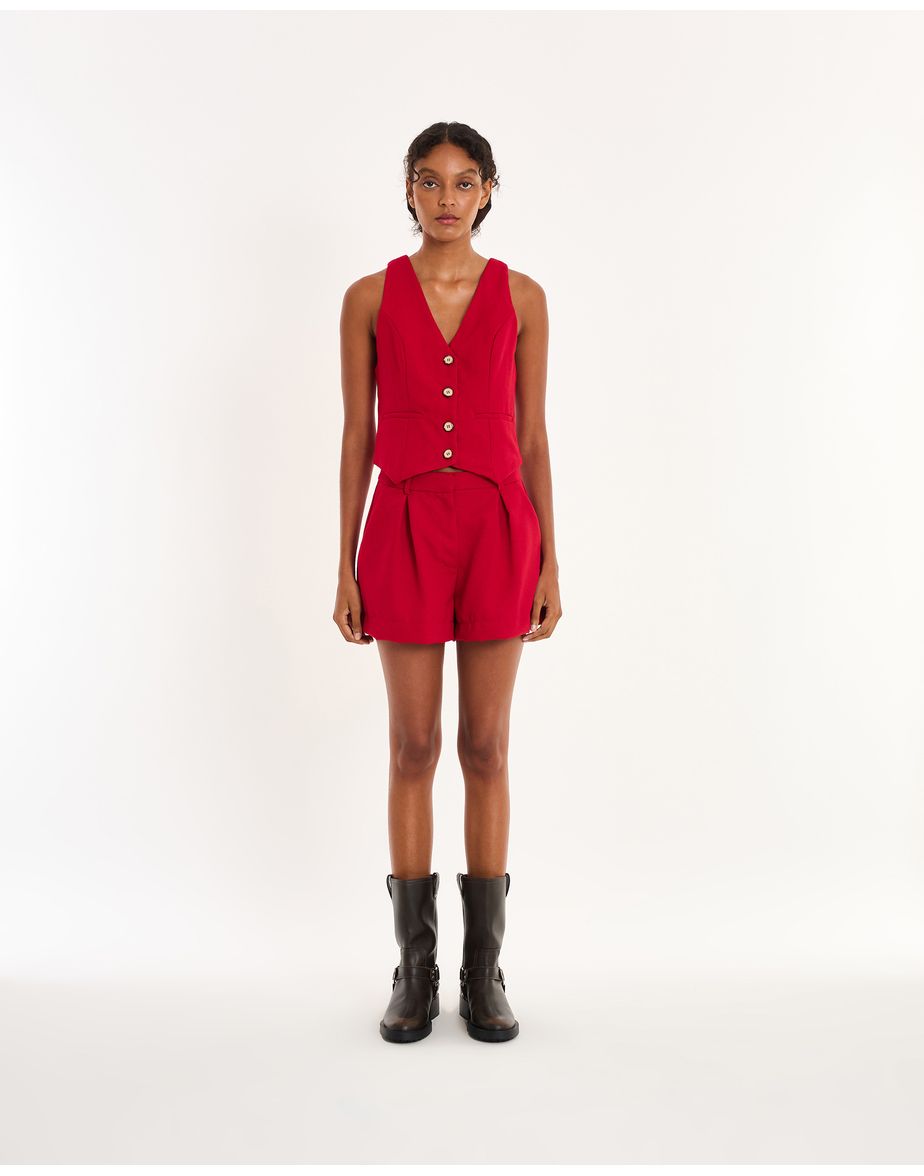 Short alfaiataria red vermelho