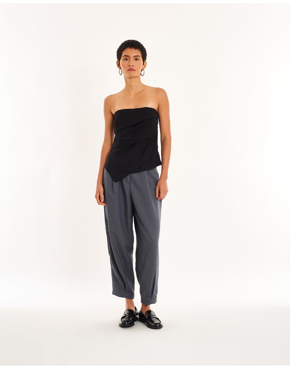 Blusa origami bel preto