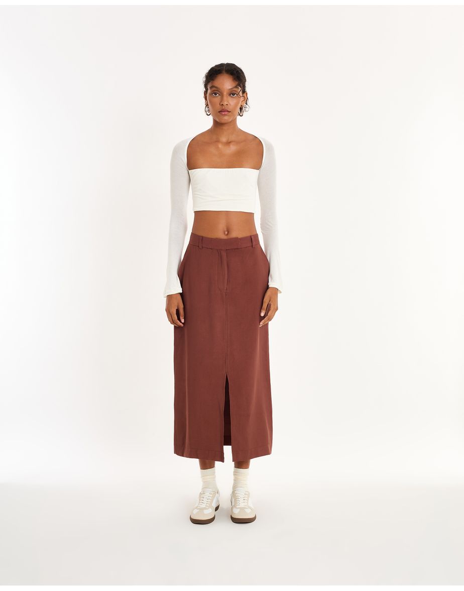 Top manga bel off-white