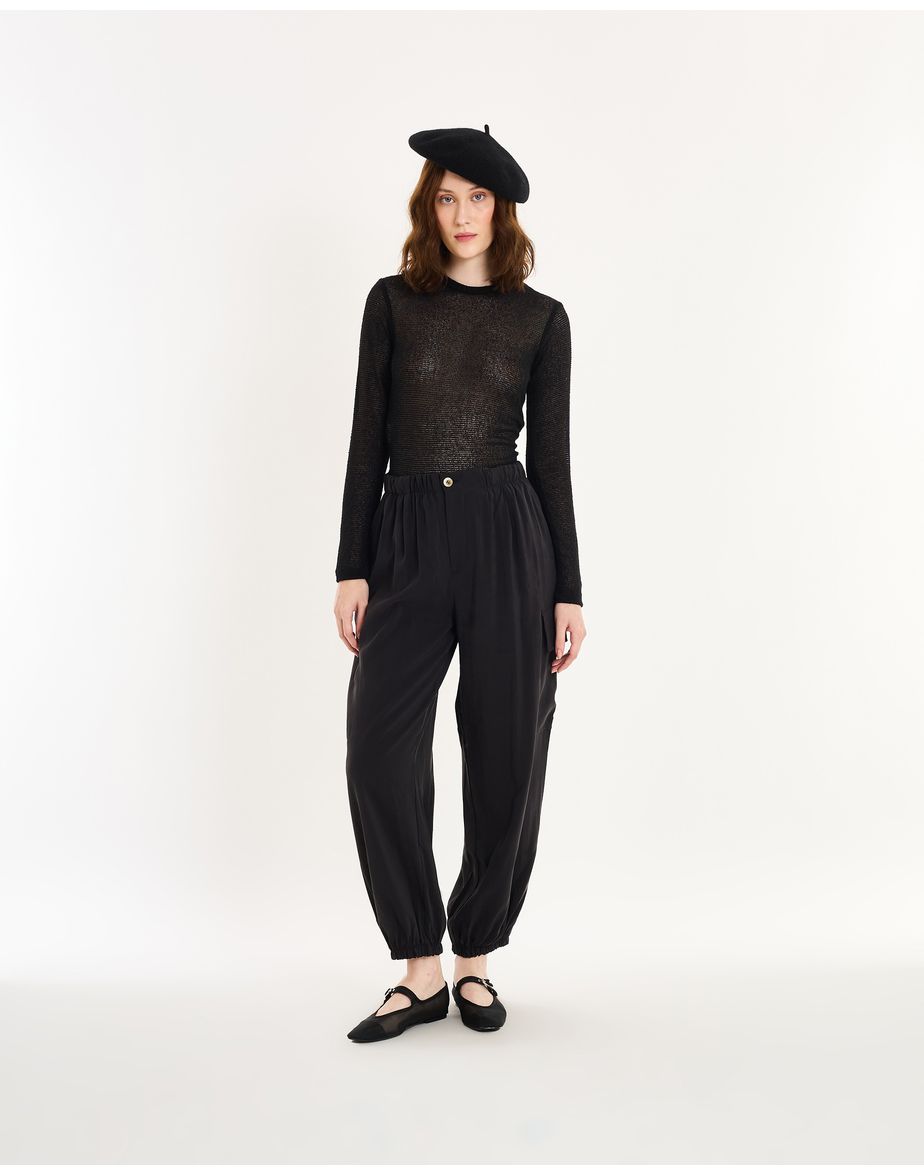 Calça baloon bel preto