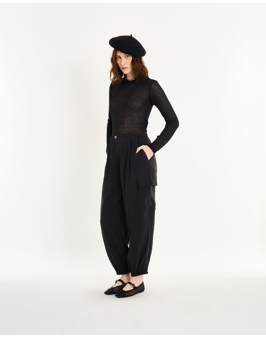 Calça baloon bel preto
