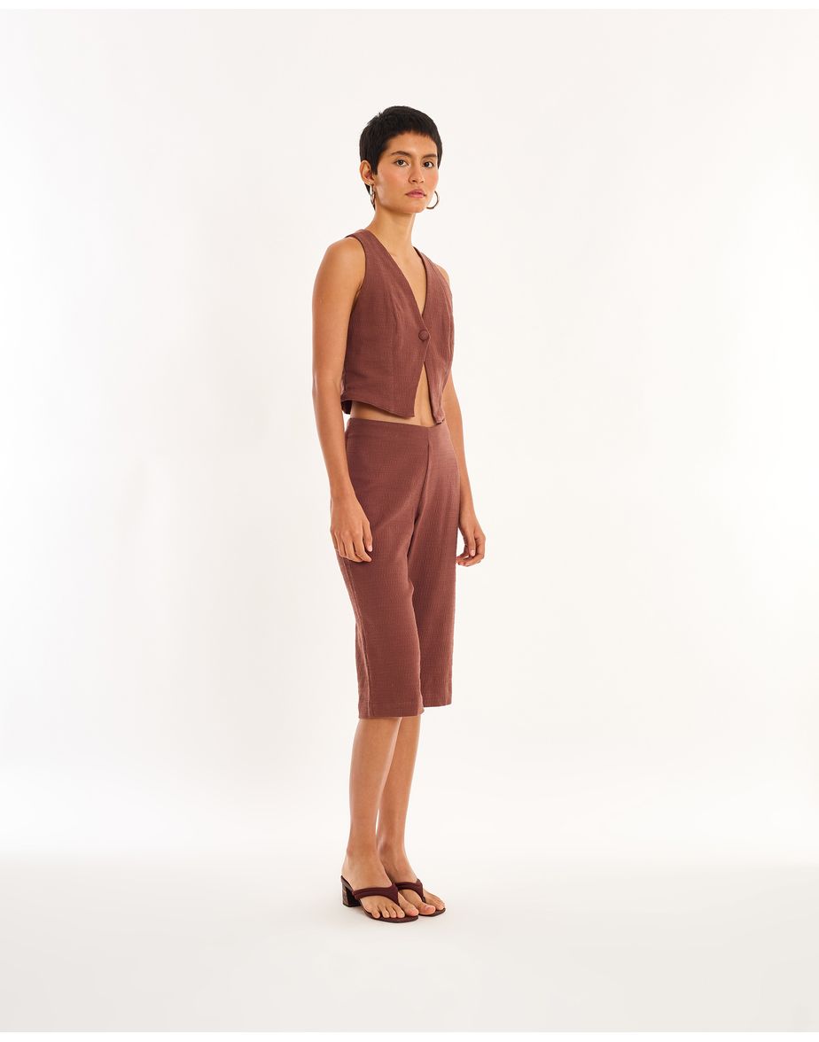 Calça corsario bel marrom