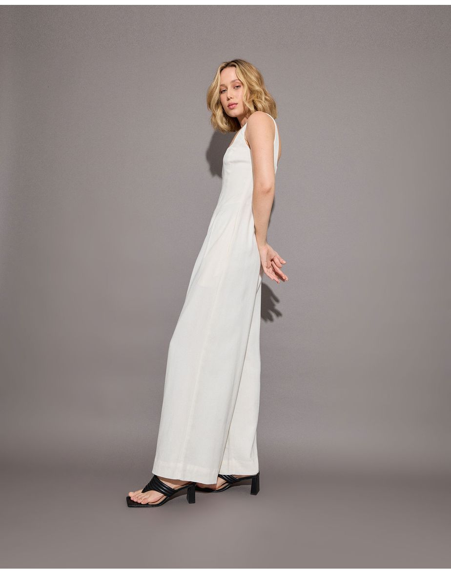 Macacao decote ever off-white