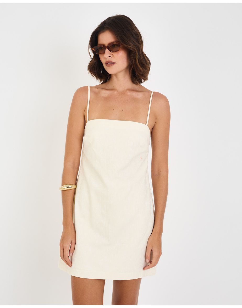 Vestido fibras riv bege