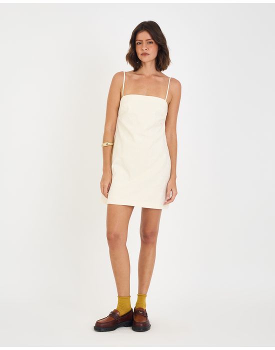 Vestido fibras riv bege