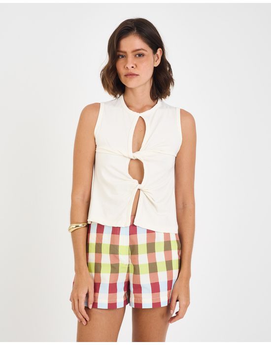 Blusa torção mel off-white