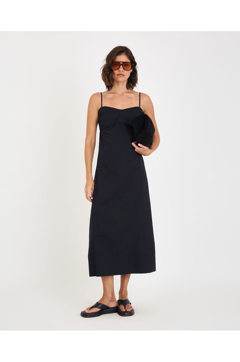 Vestido milano mel preto