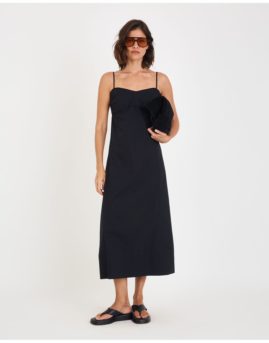 Vestido milano mel preto