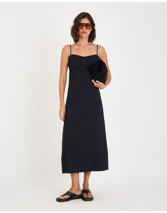 Vestido milano mel preto