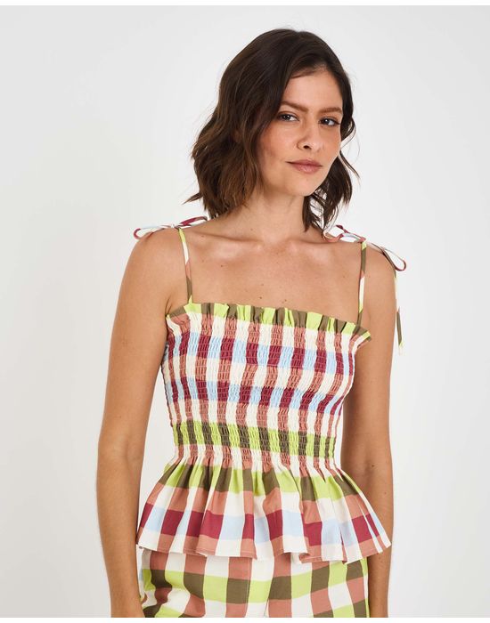 Top lastex mel estampado
