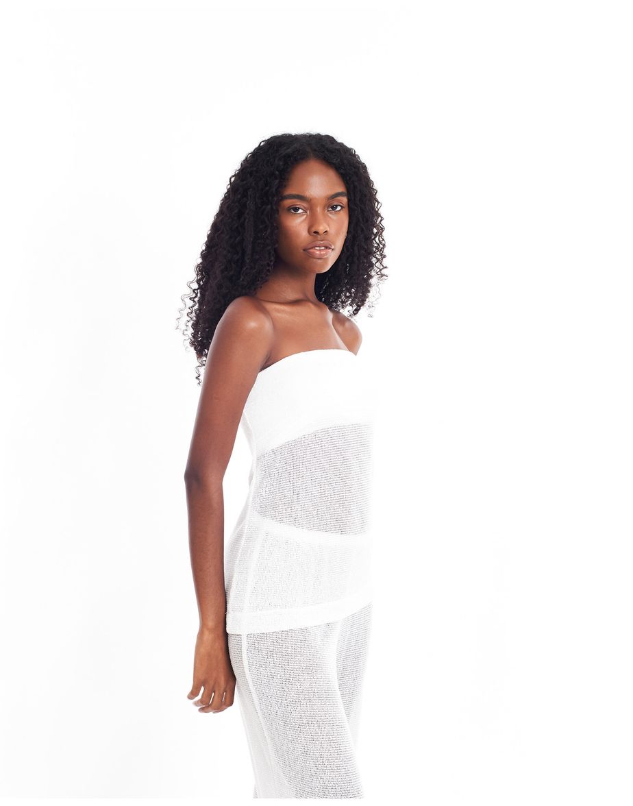 Blusa textura ban branco