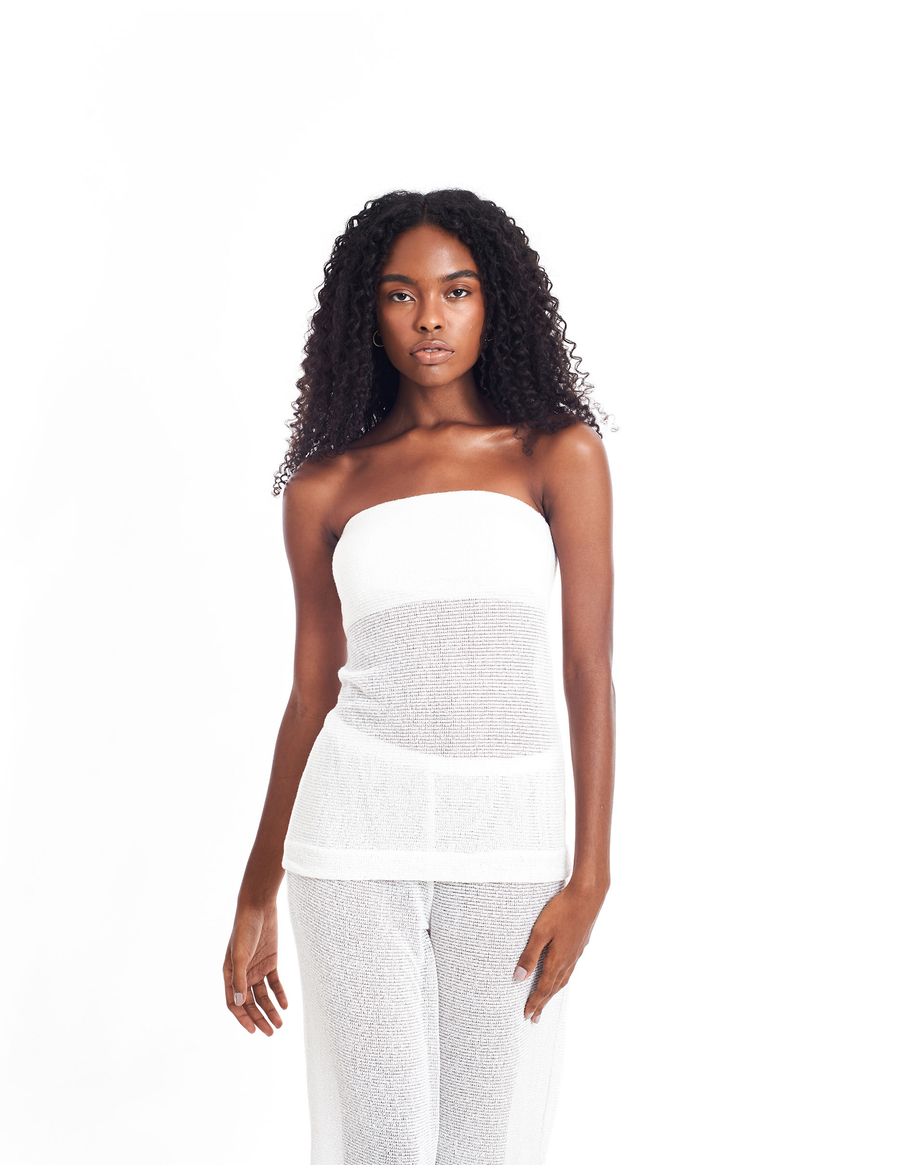 Blusa textura ban branco