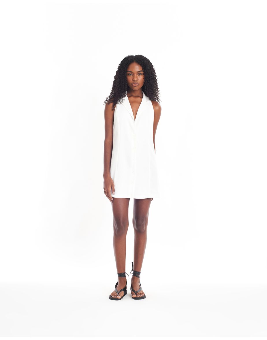 Vestido colete ban off-white