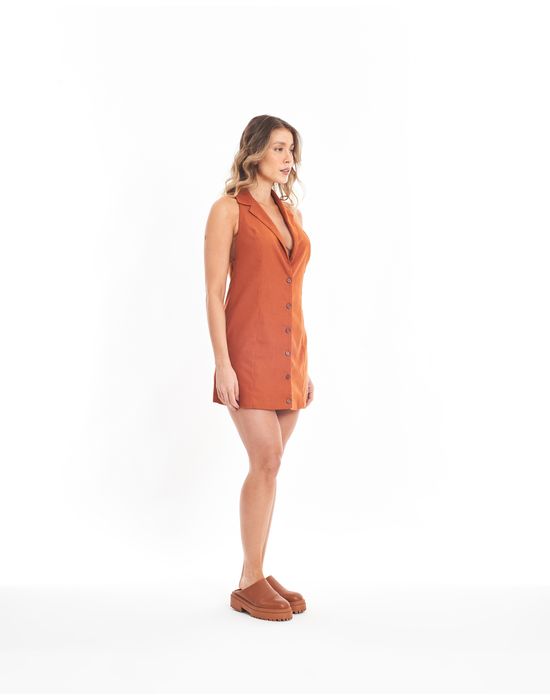 Vestido colete ban marrom