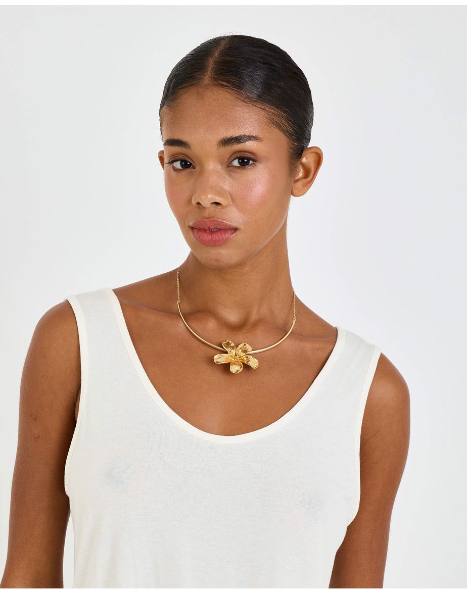 Colar flora ebi dourado