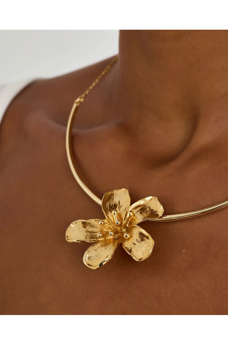 Colar flora ebi dourado