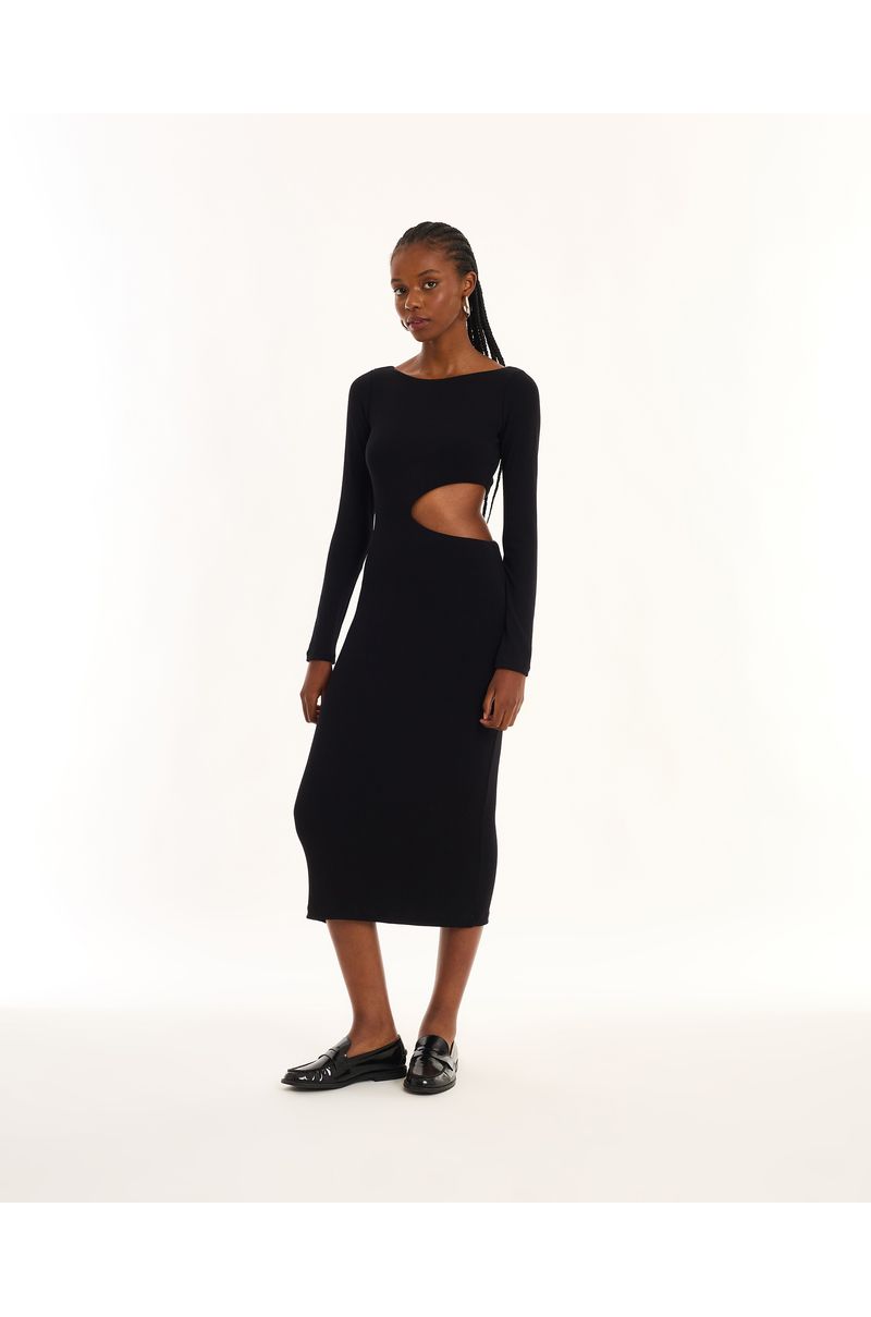Vestido vazado urb preto