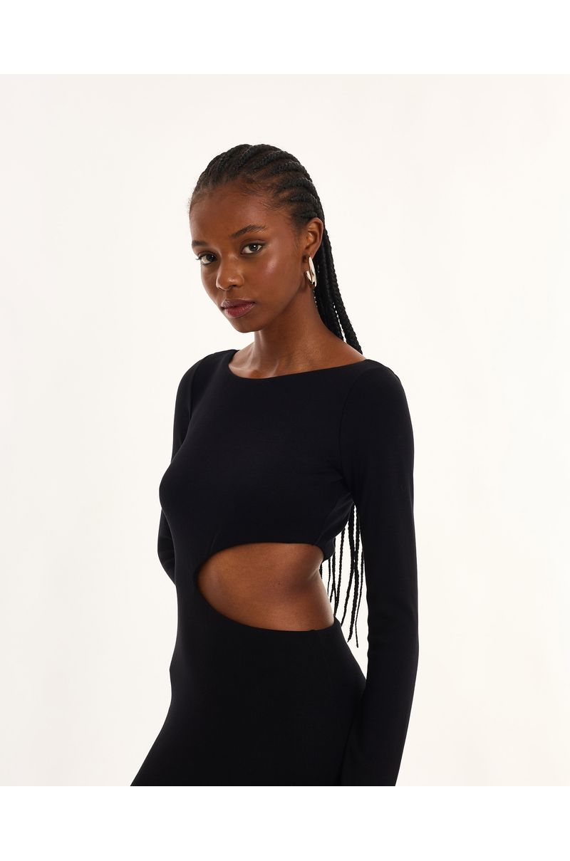 Vestido vazado urb preto