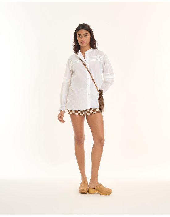 Short tricot tic marrom