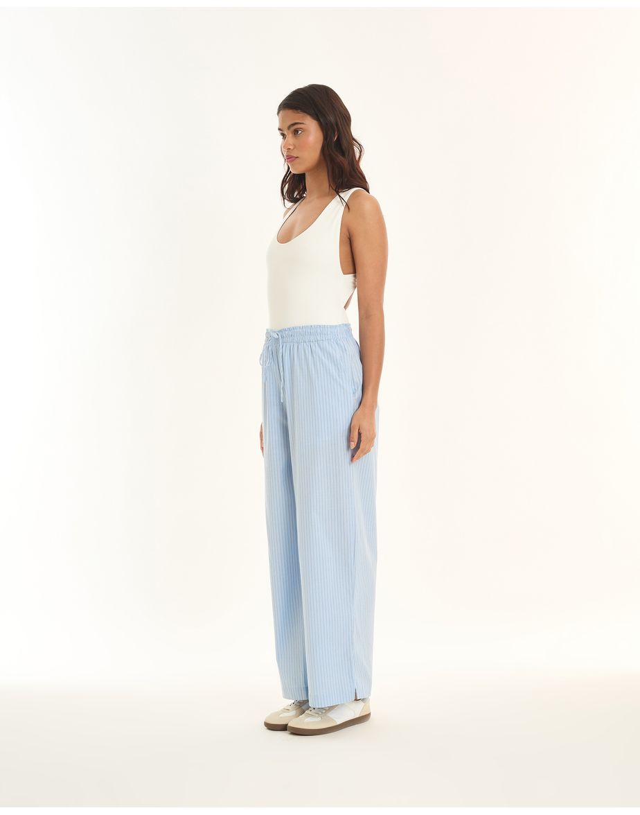 Calça listras tic listrado azul