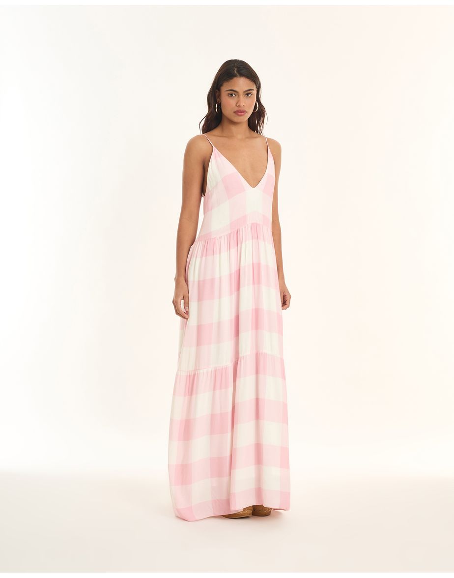 Vestido vichy tic estampado