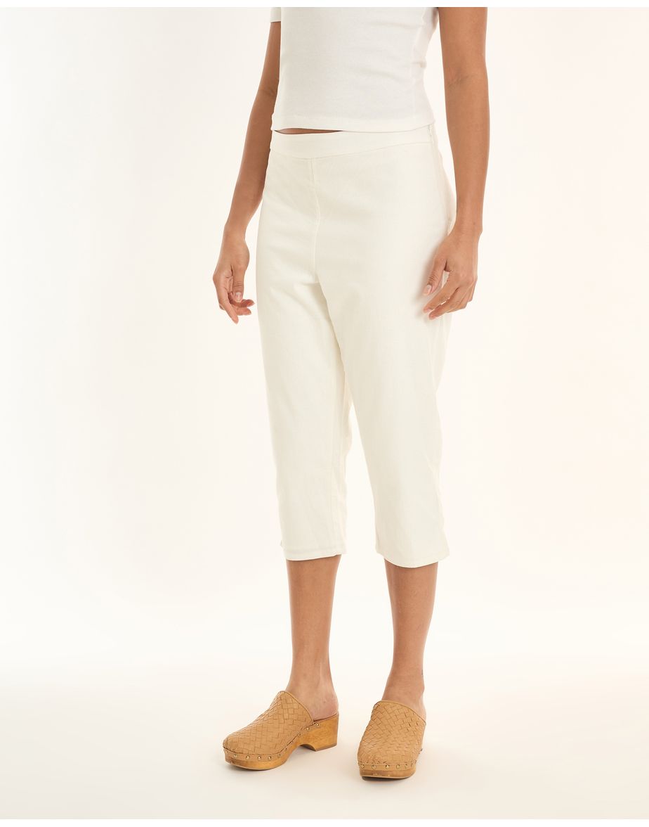 Calça corsário tic off-white